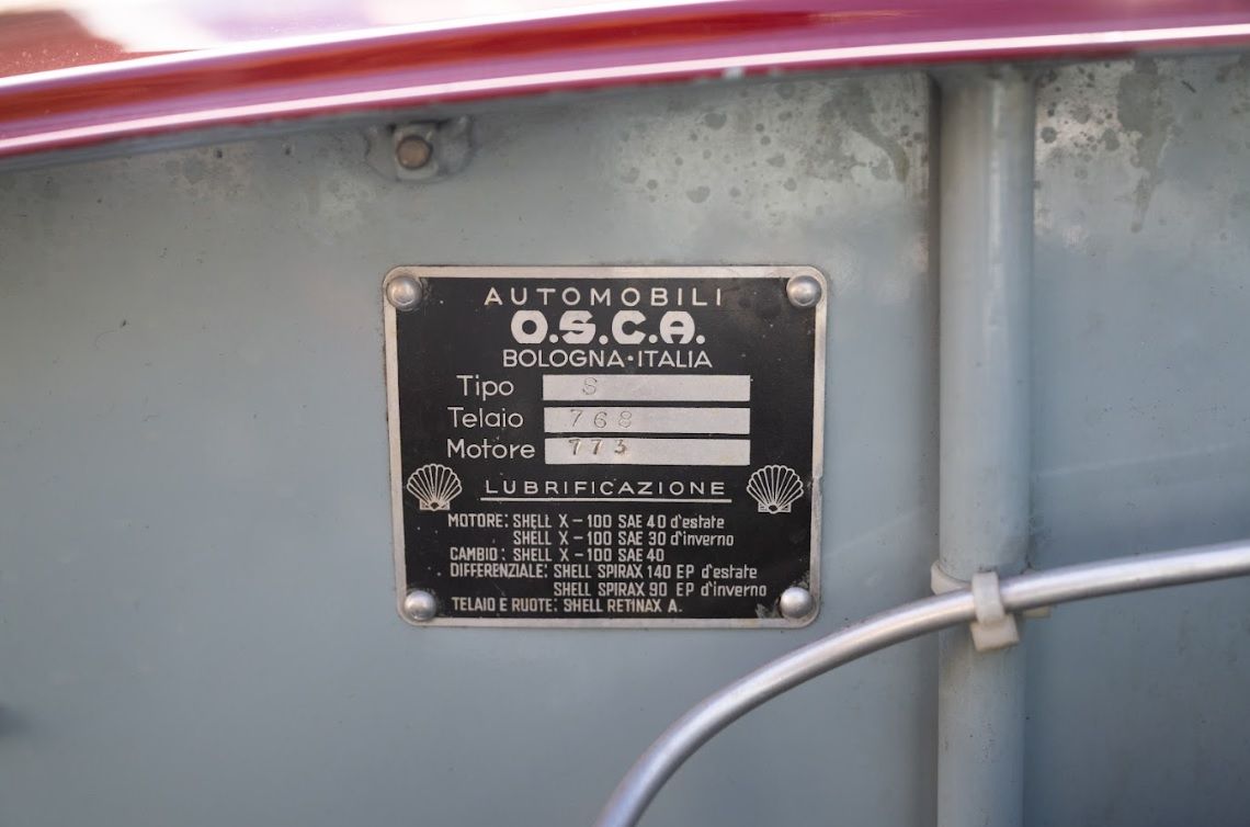 Osca 750S #768: competed in the 12 Hours of Sebring in 1960