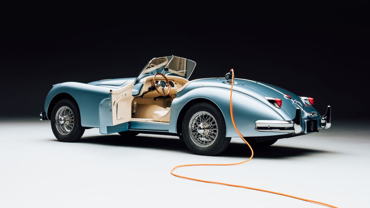 David Beckham Presents Electric Jaguar XK140 to Son as Wedding Gift