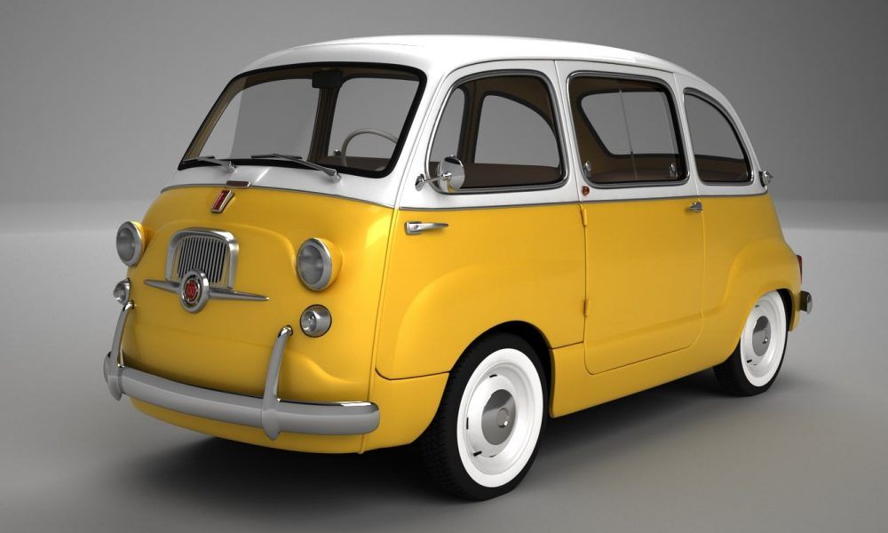 The Fiat 600 Multipla, designed by Dante Giacosa