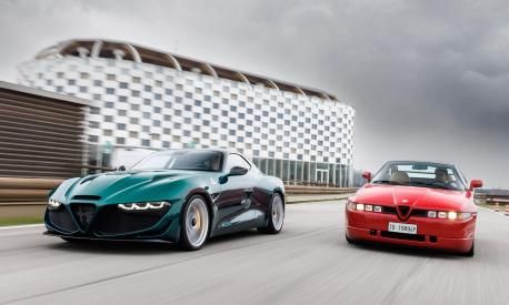 Alfa Romeo Giulia SWB Zagato, design inspired by the historic SZ - RZ models