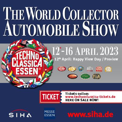 TECHNO-CLASSICA ESSEN 2023 – The classic world show from 12 to 16. April 2023 - OldCar24 present in Hall 7 