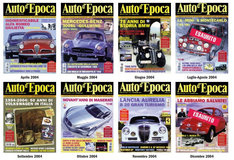 All back issues of Auto d'Epoca 2001-2023: an unmissable offer to complete your collection
