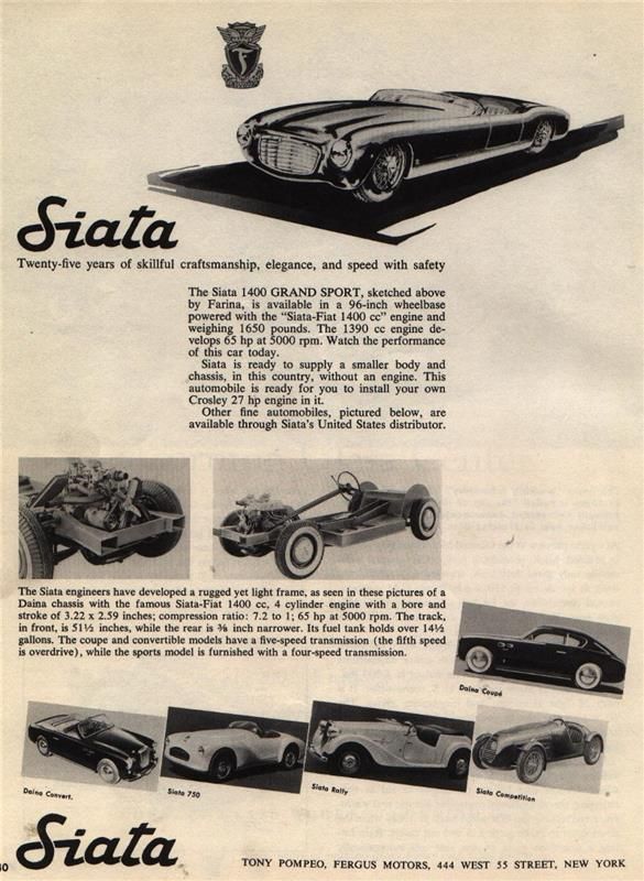 SIATA: a beautiful Italian story 1926-1970