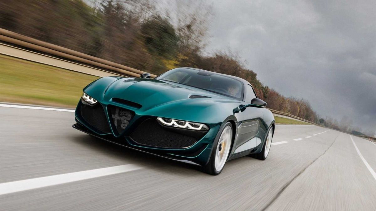 Alfa Romeo Giulia SWB Zagato, design inspired by the historic SZ - RZ models