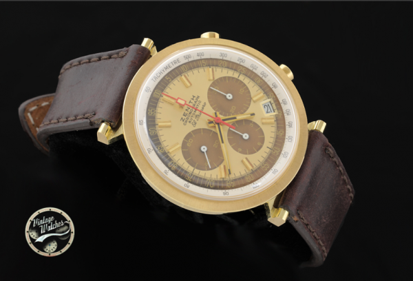 Zenith El Primero G382 Brown compax NOS