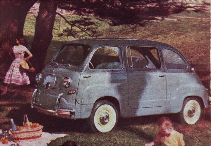 The Fiat 600 Multipla, designed by Dante Giacosa