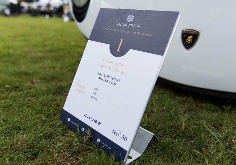 Lamborghini Miura di Dallara purchases "Salon Prive "