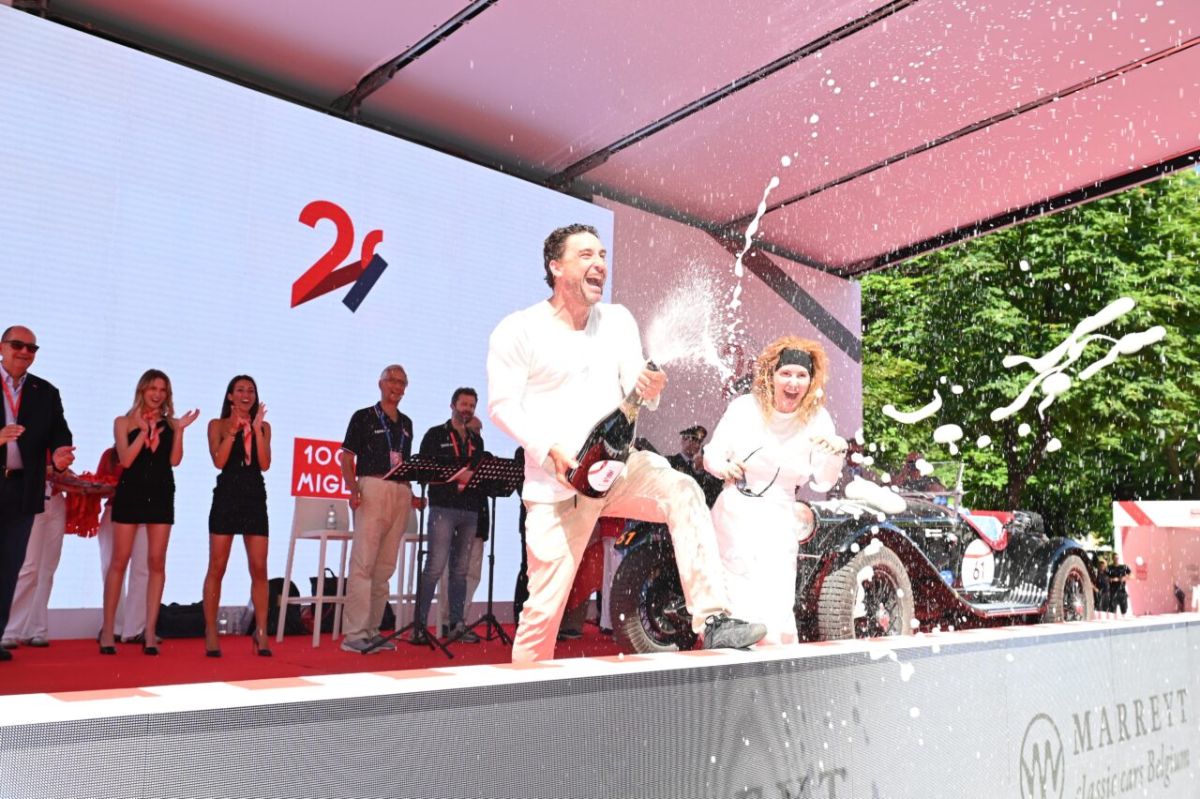 Juan and Margarita Tonconogy are the winners of the 2026 1000 Miglia at the wheel of their splendid 1931 Alfa Romeo 6C 1750 GS Spider Zagato
