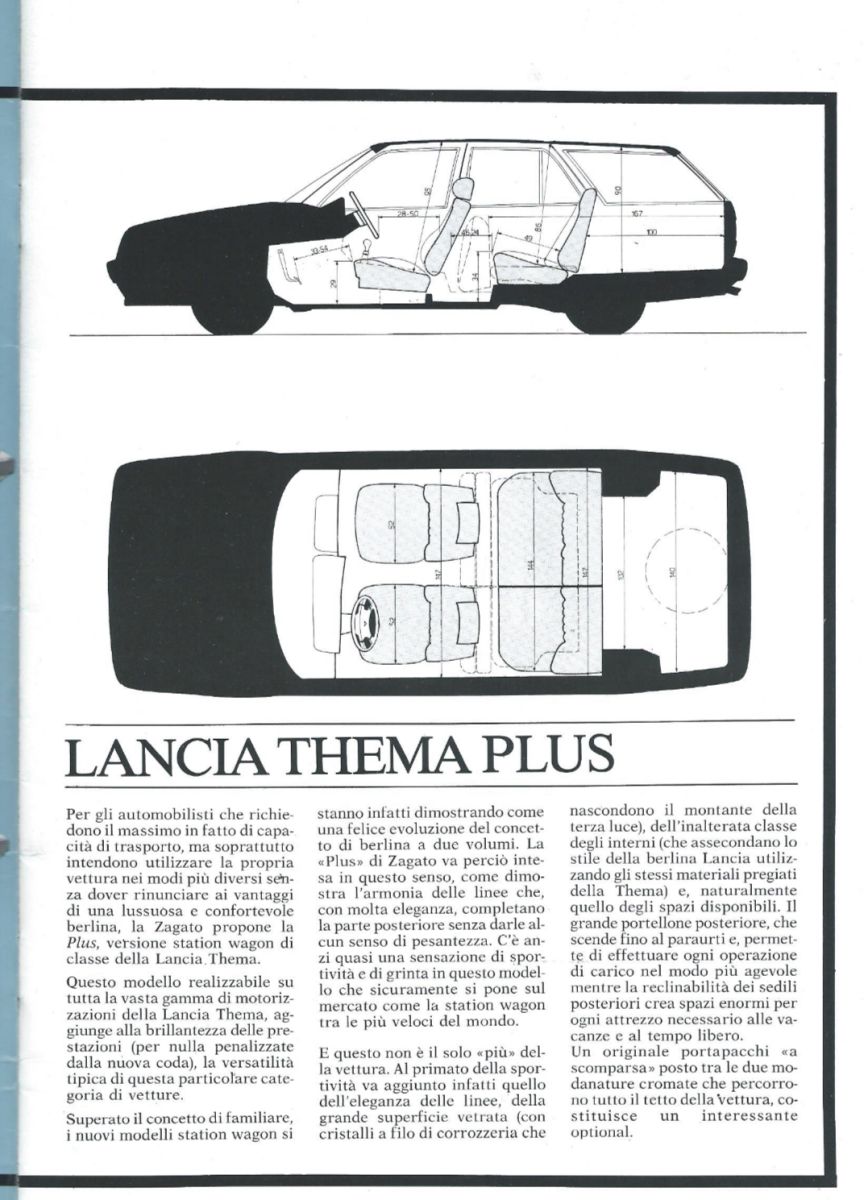 Lancia Thema “PLUS”  SW  ZAGATO 1985