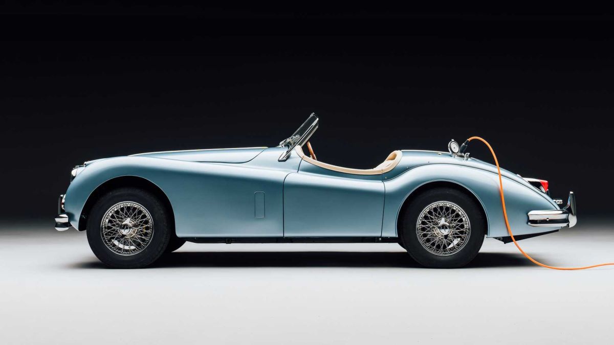 David Beckham Presents Electric Jaguar XK140 to Son as Wedding Gift