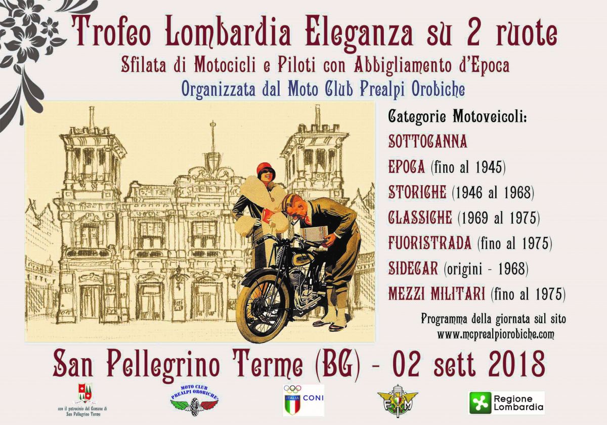 Il “Trofeo Lombardia Eleganza su due ruote” 2018