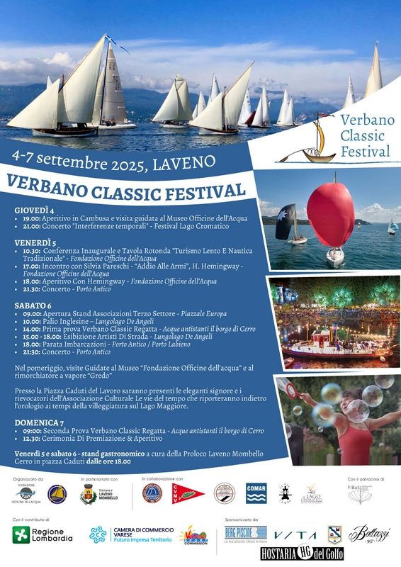 Traditional boating on Lake Maggiore: Registration is now open for the 2025 Verbano Classic Festival.