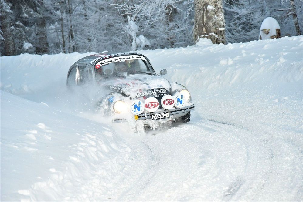 The blizzard at the Montecarlo rally historique