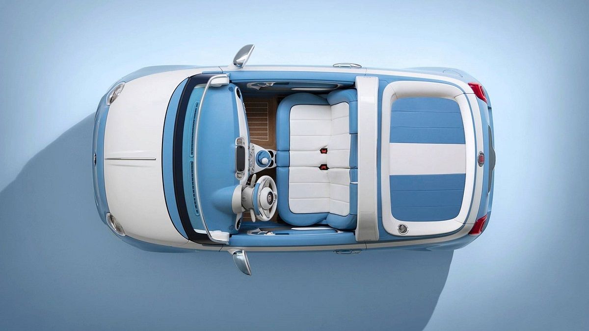 Summer 2018: Lapo Elkann presents Fiat 500 Spiaggina of Garage Italia