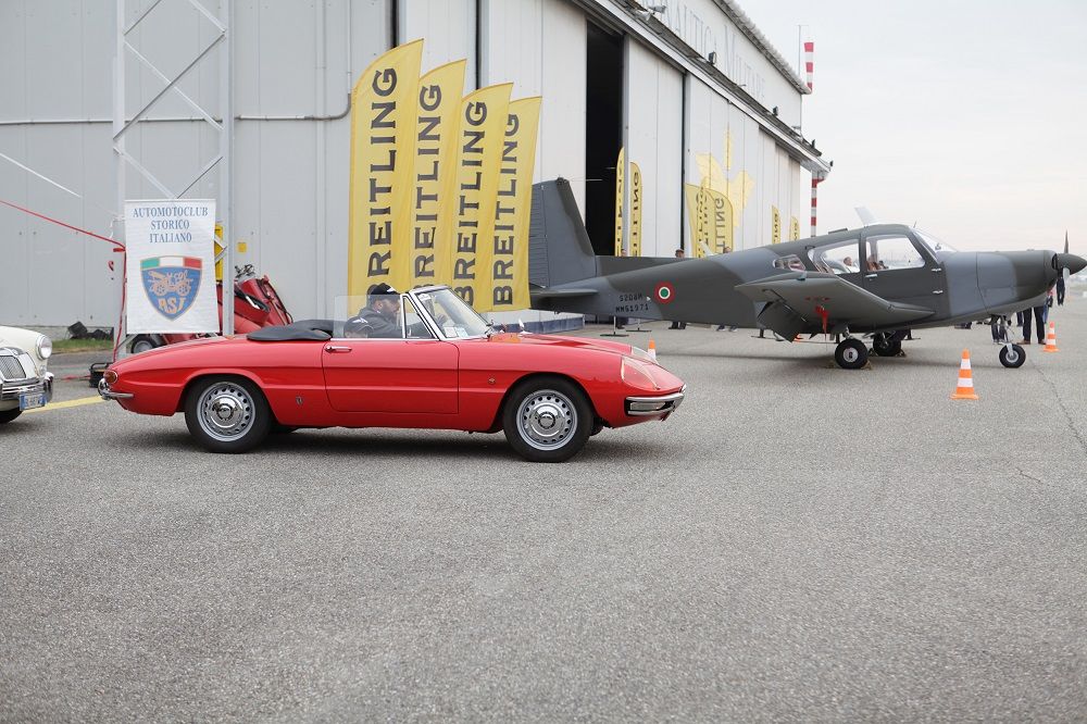 The vintage cars and motorcycles of the Milan Trophy ready for a new fashion show at Castello Sforzesco. Launch of the 13th Edition organized by the C